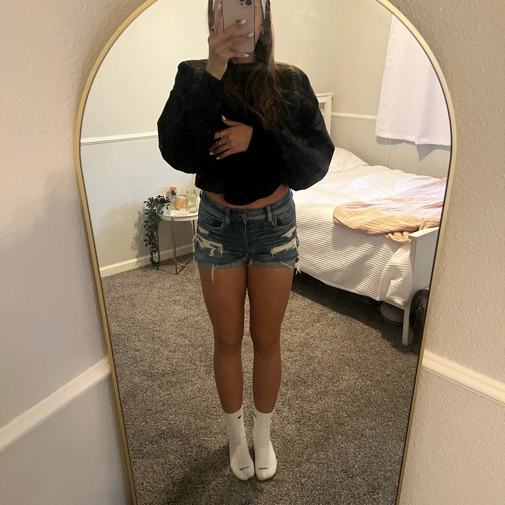 High Rise American Eagle Jean Shorts